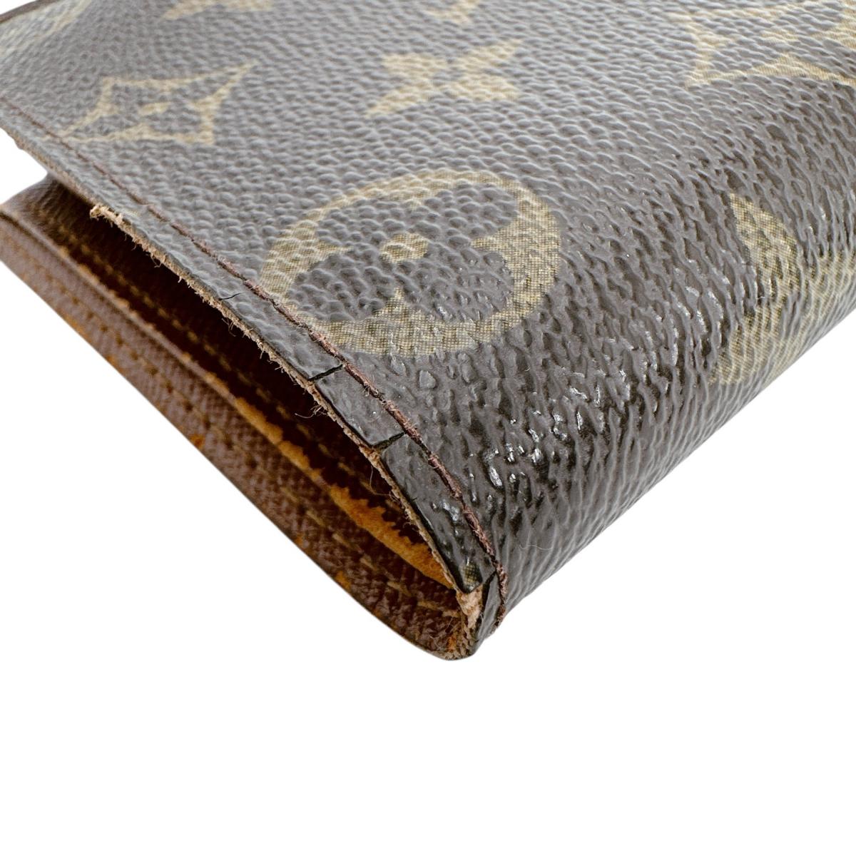 ルイヴィトン LOUIS VUITTON 二つ折り財布
 二つ折り財布 モノグラム カルトクレディ モネ モノグラムキャンバス M61665 ブラウン LV
 【SS】
 【中古】