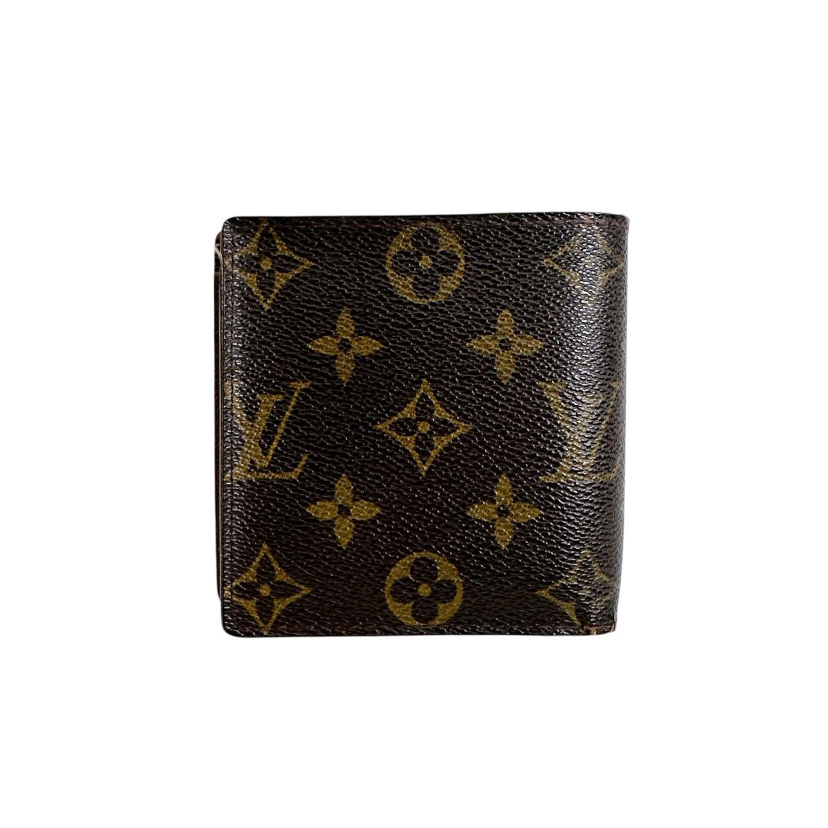 ルイヴィトン LOUIS VUITTON 二つ折り財布
 二つ折り財布 モノグラム カルトクレディ モネ モノグラムキャンバス M61665 ブラウン LV
 【SS】
 【中古】