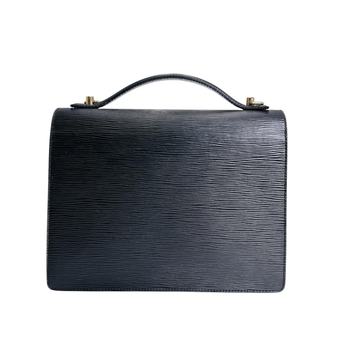 ルイヴィトン LOUIS VUITTON ハンドバッグ
 2WAYショルダーバッグ エピ モンソー エピレザー M52792 ブラック LV
 【SS】
 【中古】