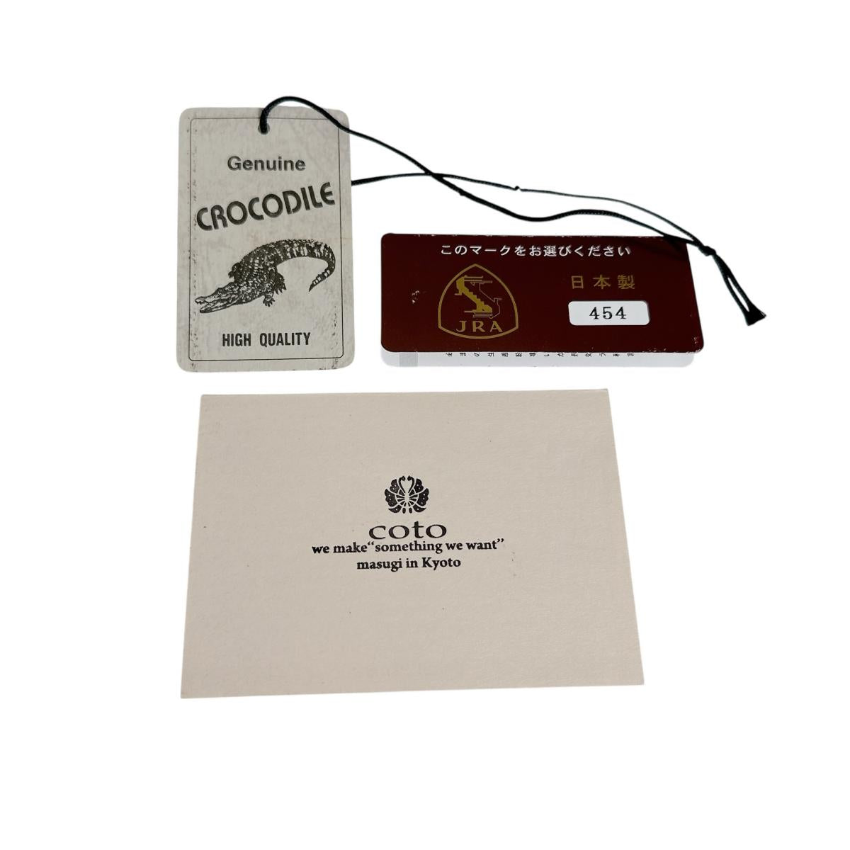 クロコダイル CROCODILE 長財布
 長財布 ラウンドファスナー コト クロコダイル ブラック 【H】
 【中古】