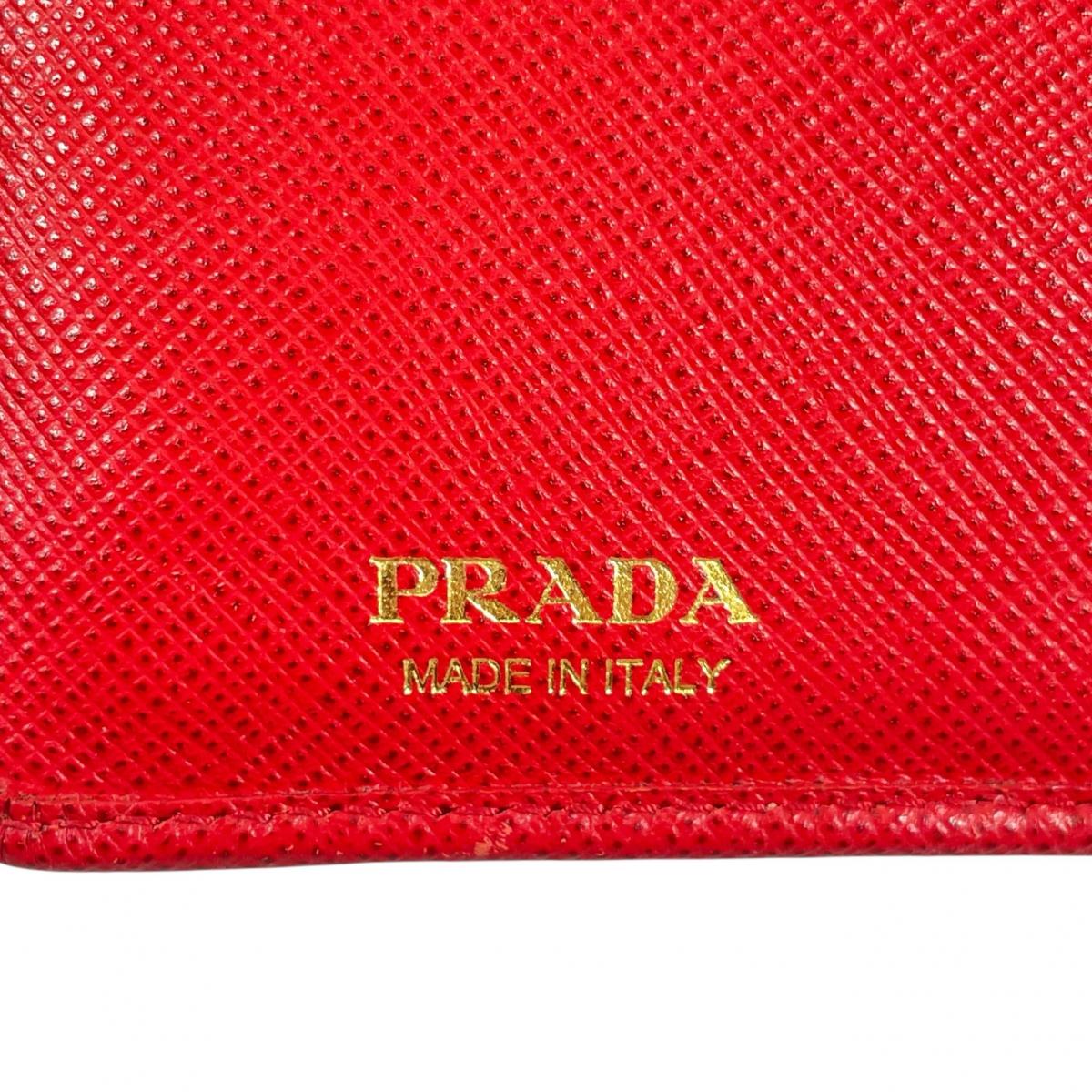 プラダ PRADA 二つ折り財布
 二つ折り財布 ジップアラウンド サフィアーノ レザー 1ML225 レッド 【SS】
 【中古】