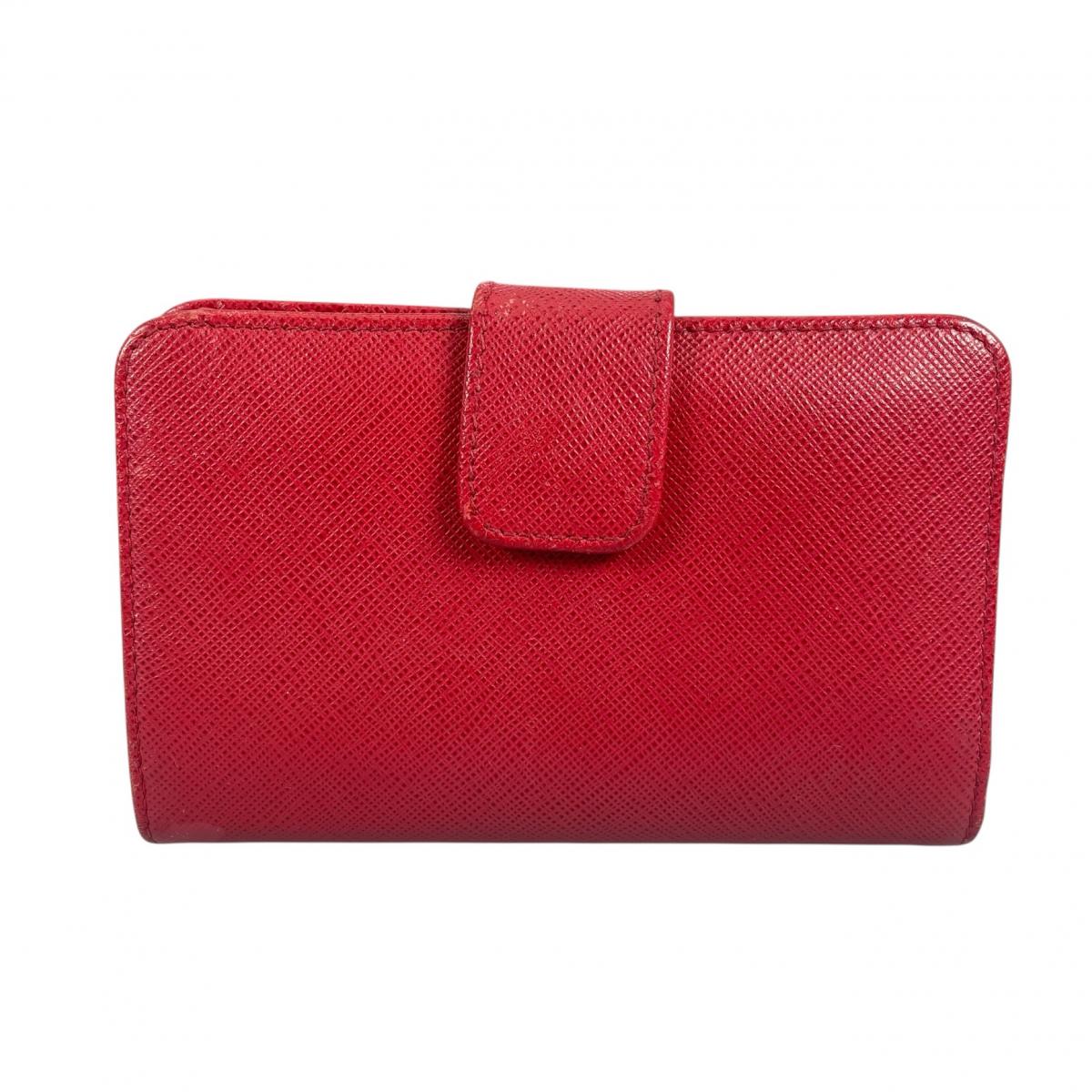 プラダ PRADA 二つ折り財布
 二つ折り財布 ジップアラウンド サフィアーノ レザー 1ML225 レッド 【SS】
 【中古】