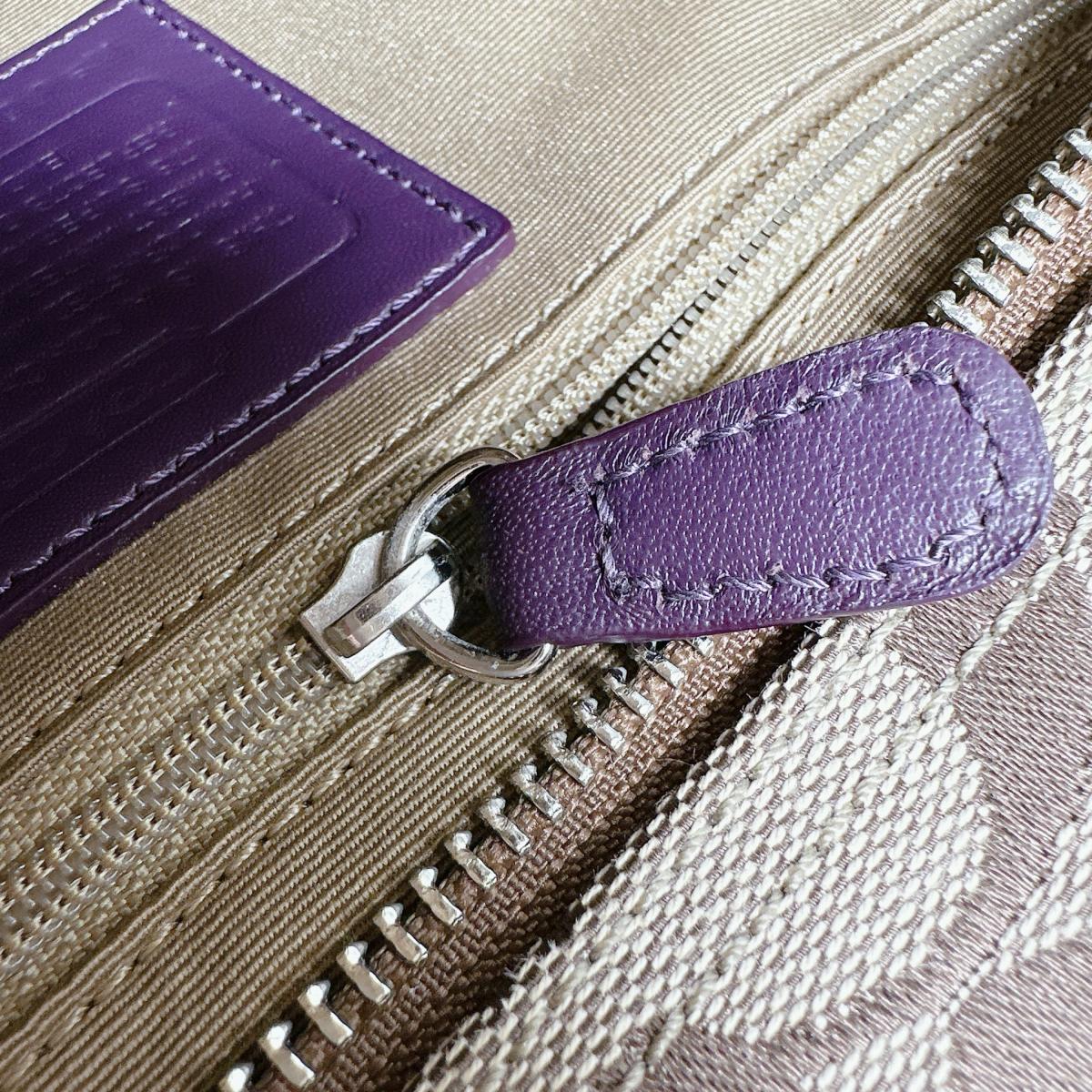 コーチ COACH ハンドバッグ
 ハンドバッグ シグネチャー キャンバス J0993 パープル 【SS】
 【中古】