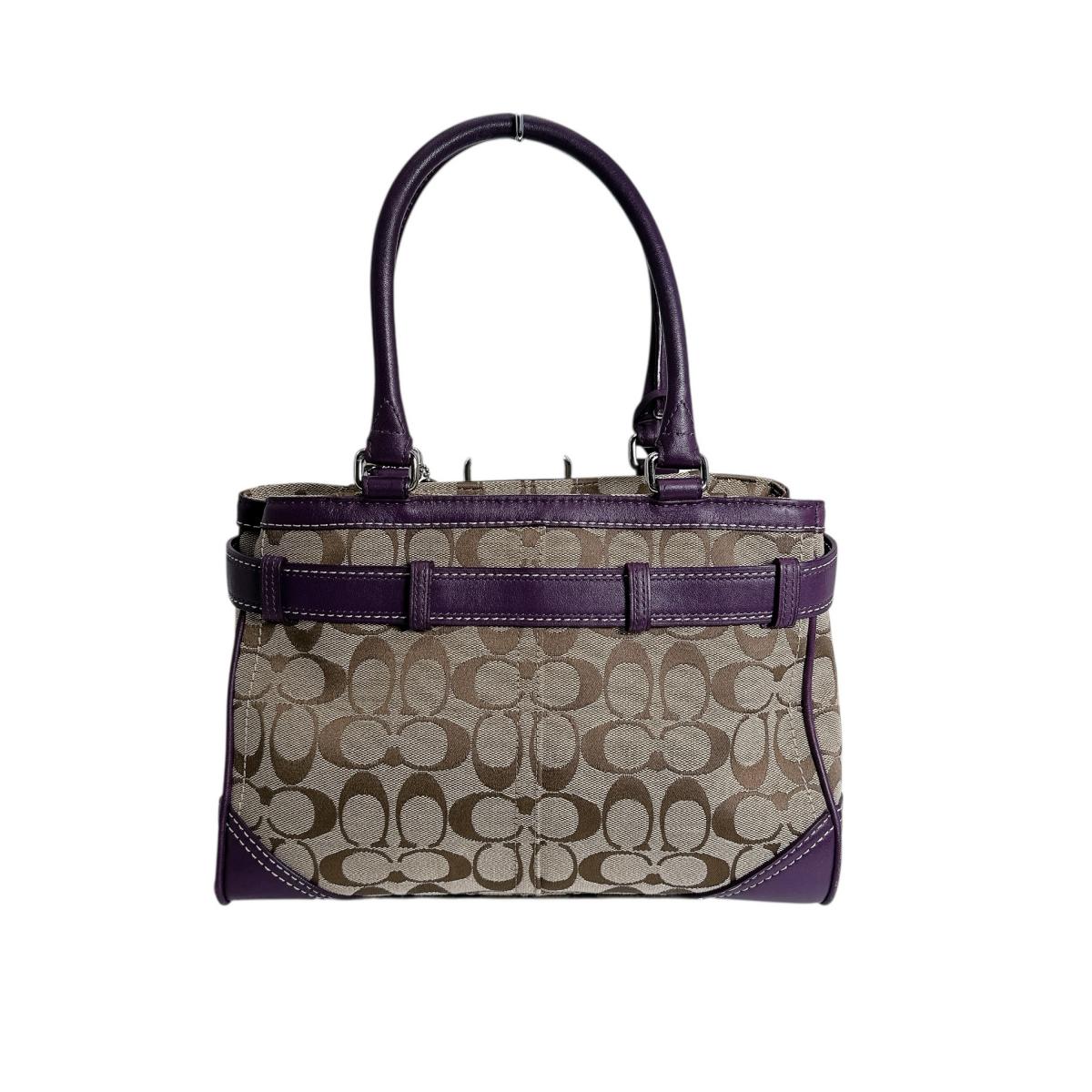 コーチ COACH ハンドバッグ
 ハンドバッグ シグネチャー キャンバス J0993 パープル 【SS】
 【中古】