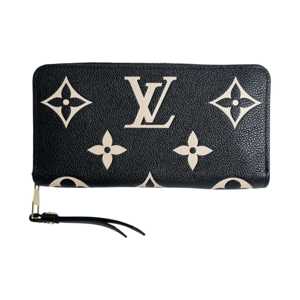 ルイヴィトン LOUIS VUITTON 長財布
 ラウンドファスナー アンプラント ジッピーウォレット モノグラムアンプラント M80481 ブラックベージュ LV
 【SS】
 【中古】