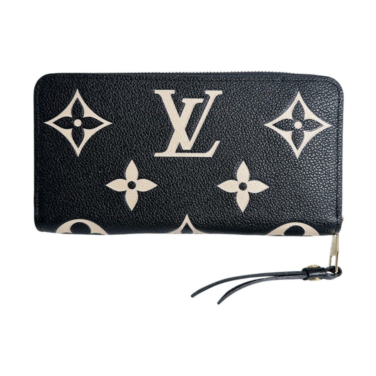 ルイヴィトン LOUIS VUITTON 長財布
 ラウンドファスナー アンプラント ジッピーウォレット モノグラムアンプラント M80481 ブラックベージュ LV
 【SS】
 【中古】