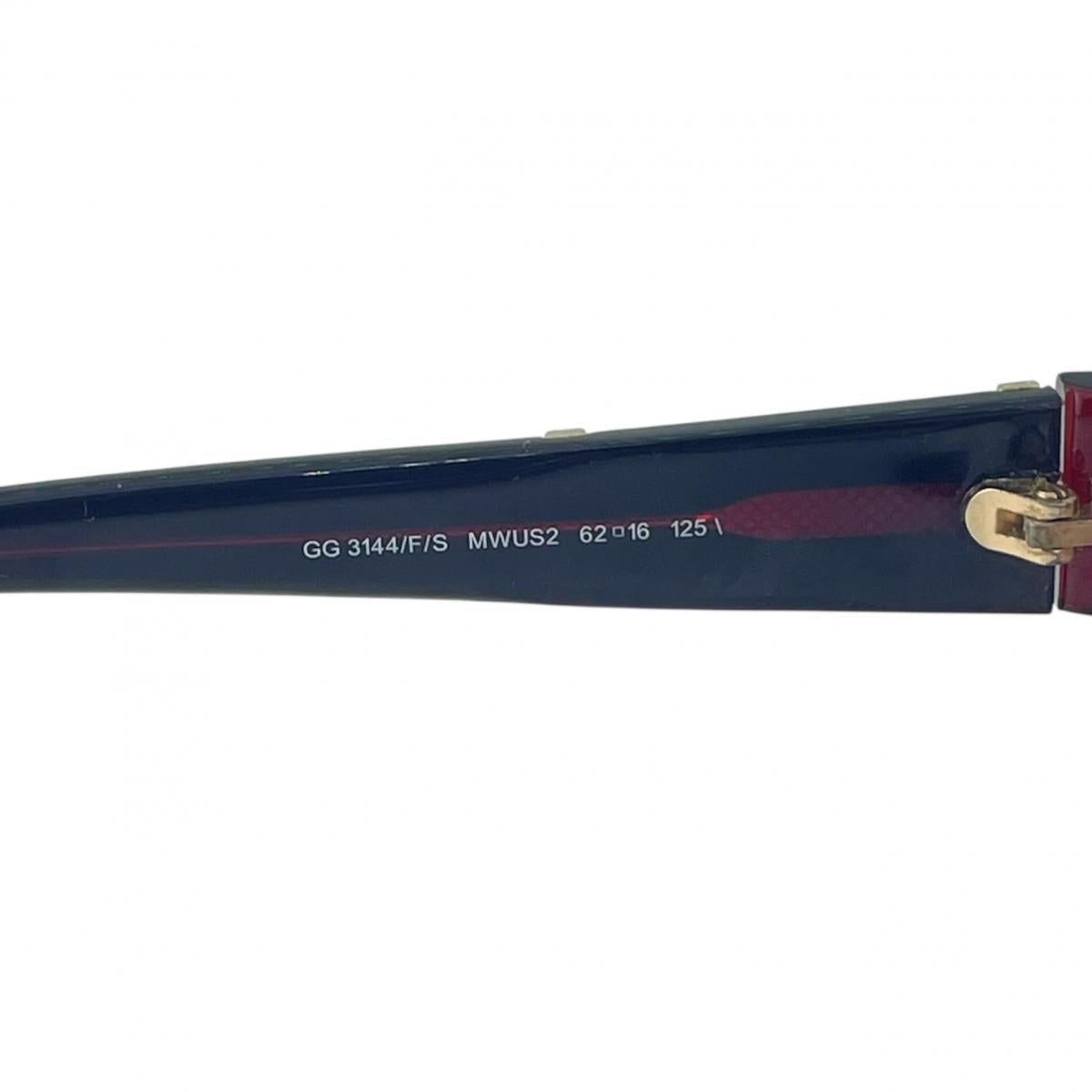 グッチ GUCCI サングラス
 サングラス 62□16 125 インターロッキングG プラスチック GG3144/S ボルドー 【SS】
 【中古】