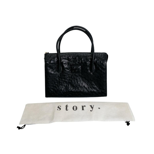 オーストリッチ ostrich ハンドバッグ
 ハンドバッグ オーストリッチ ゴールド金具 オーストリッチ AEHY-17 ブラック 【H】
 【中古】