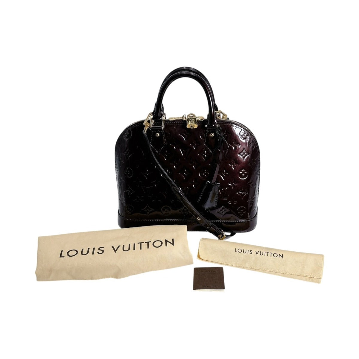 ルイヴィトン LOUIS VUITTON ハンドバッグ
 ハンドバッグ ヴェルニ アルマPM モノグラムヴェルニ M91611 ワインレッド LV
 【SS】
 【中古】