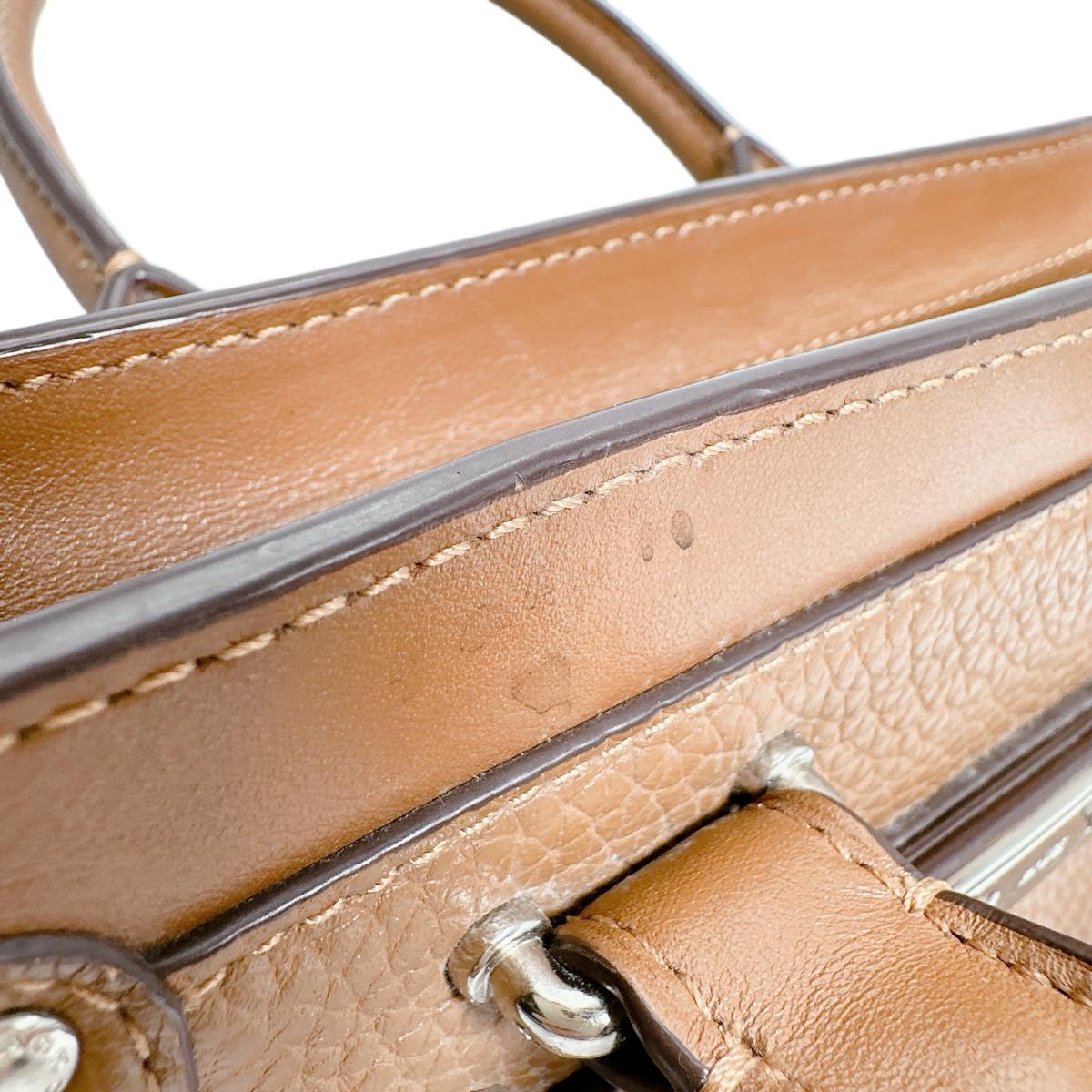 コーチ COACH ハンドバッグ
 トートバッグ キャリーオール スワッガー 21 レザー 37444 ブラウン 【SS】
 【中古】