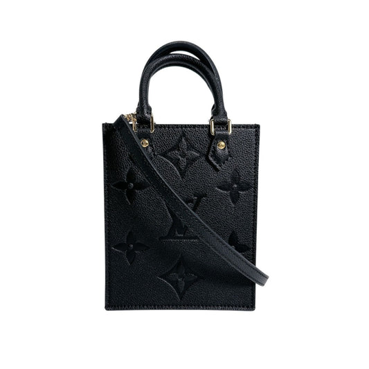 ルイヴィトン LOUIS VUITTON ショルダーバッグ
 ショルダーバッグ モノグラム プティット・サックプラ モノグラムアンプラント M81417 ブラック LV
 【SS】
 【中古】