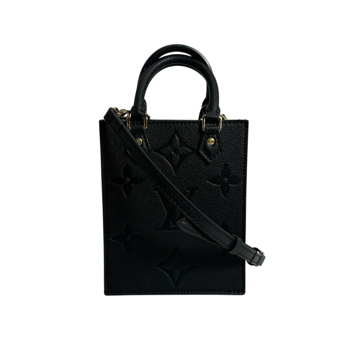 ルイヴィトン LOUIS VUITTON ショルダーバッグ
 ショルダーバッグ モノグラム プティット・サックプラ モノグラムアンプラント M81417 ブラック LV
 【SS】
 【中古】