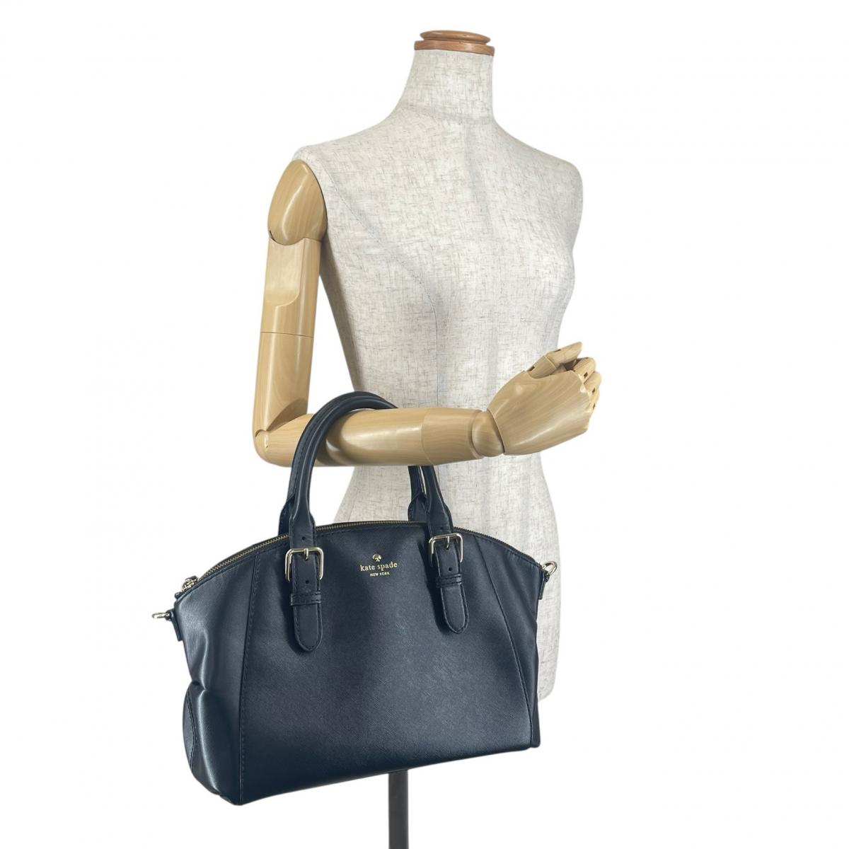 ケイトスペード Kate Spade ハンドバッグ
 トートバッグ ニューヨーク サフィアーノ レザー ブラック 【SS】
 【中古】