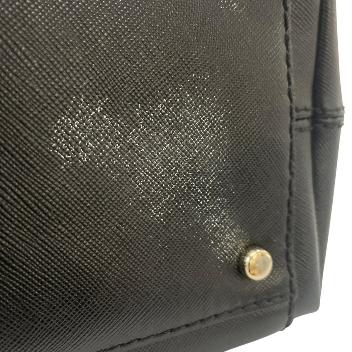 ケイトスペード Kate Spade ハンドバッグ
 トートバッグ ニューヨーク サフィアーノ レザー ブラック 【SS】
 【中古】