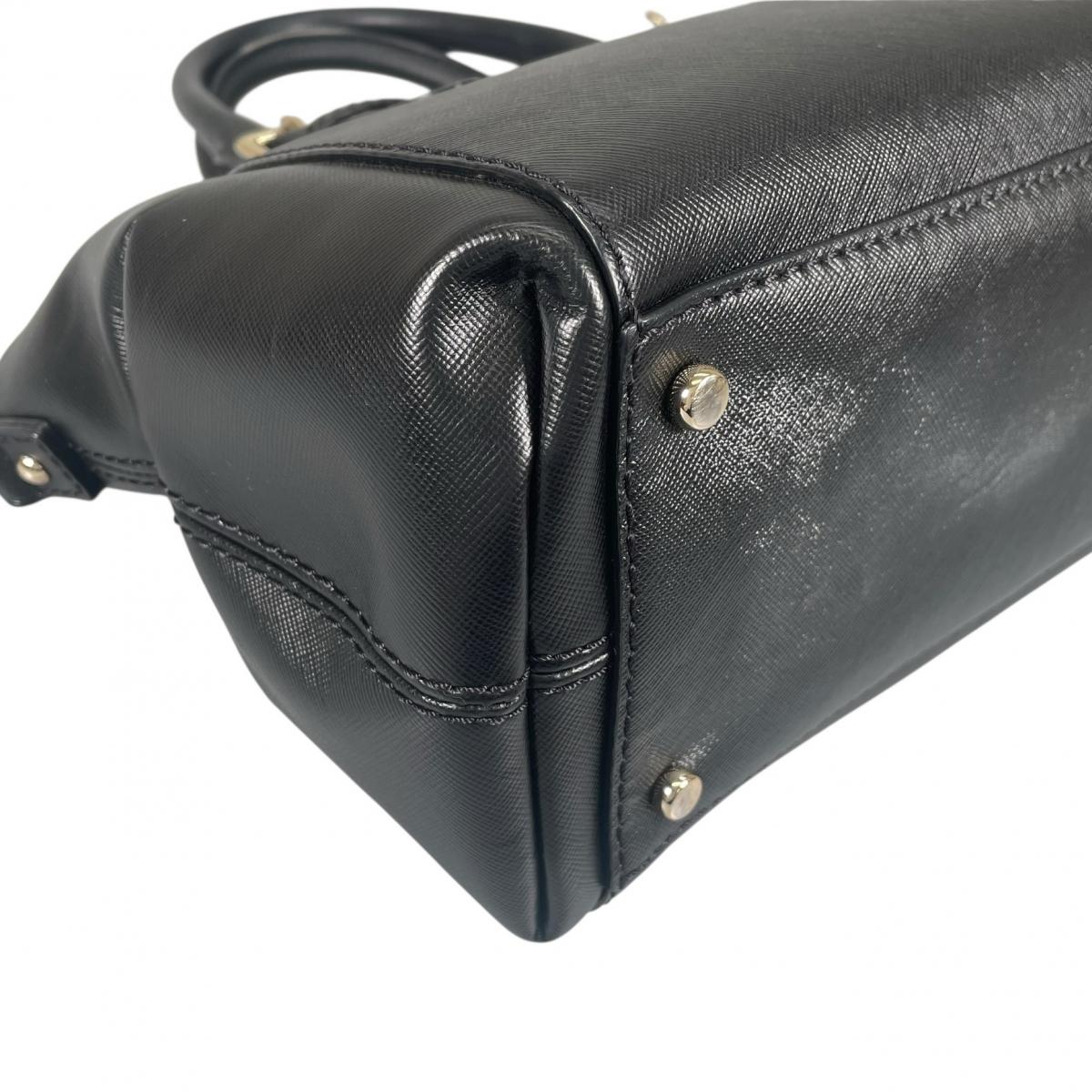 ケイトスペード Kate Spade ハンドバッグ
 トートバッグ ニューヨーク サフィアーノ レザー ブラック 【SS】
 【中古】