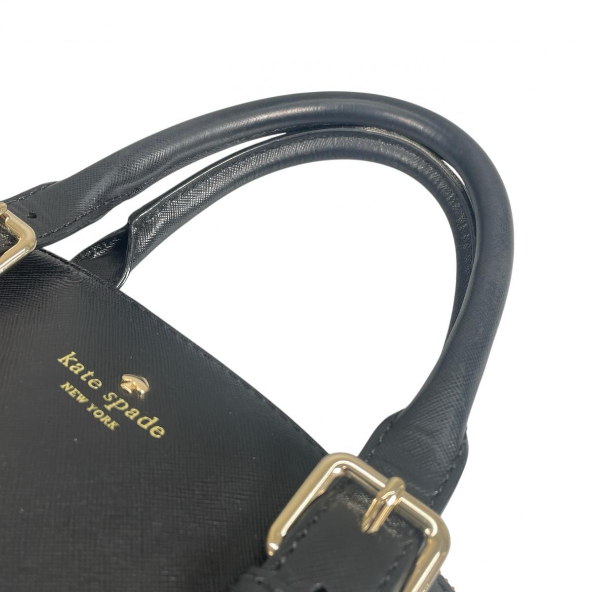 ケイトスペード Kate Spade ハンドバッグ
 トートバッグ ニューヨーク サフィアーノ レザー ブラック 【SS】
 【中古】