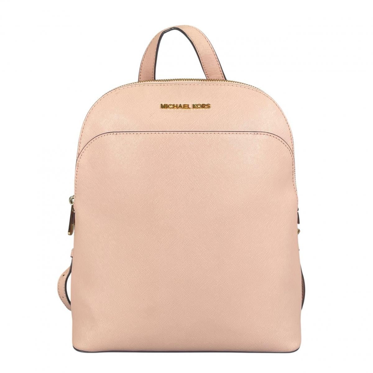 マイケルコース Michael Kors リュック・デイパック
 バックパック サフィアーノ Emmy 牛革 ピンクベージュ 【SS】
 【中古】