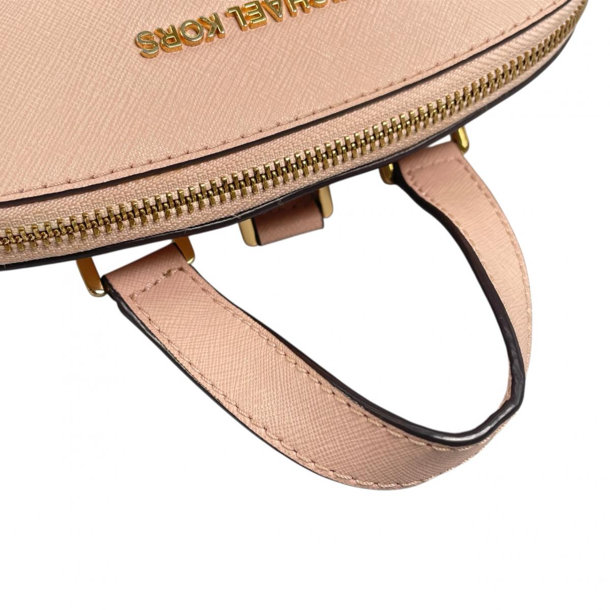 マイケルコース Michael Kors リュック・デイパック
 バックパック サフィアーノ Emmy 牛革 ピンクベージュ 【SS】
 【中古】