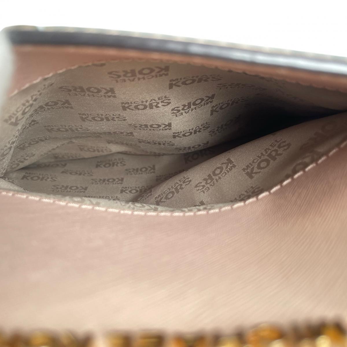マイケルコース Michael Kors リュック・デイパック
 バックパック サフィアーノ Emmy 牛革 ピンクベージュ 【SS】
 【中古】