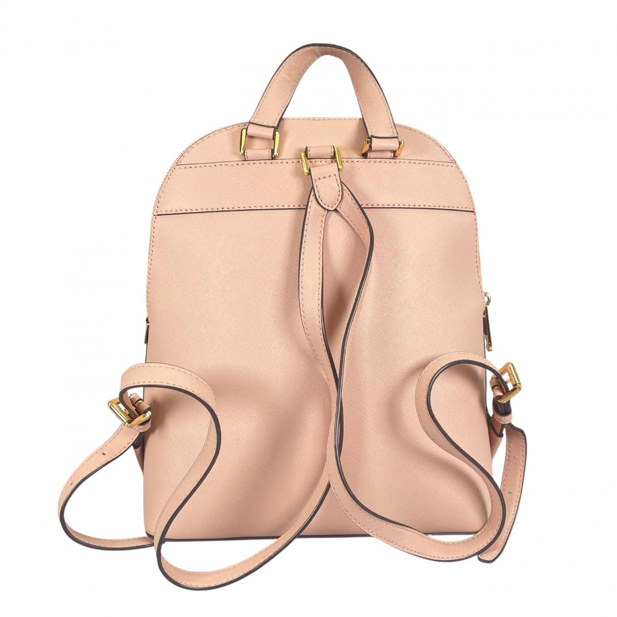 マイケルコース Michael Kors リュック・デイパック
 バックパック サフィアーノ Emmy 牛革 ピンクベージュ 【SS】
 【中古】
