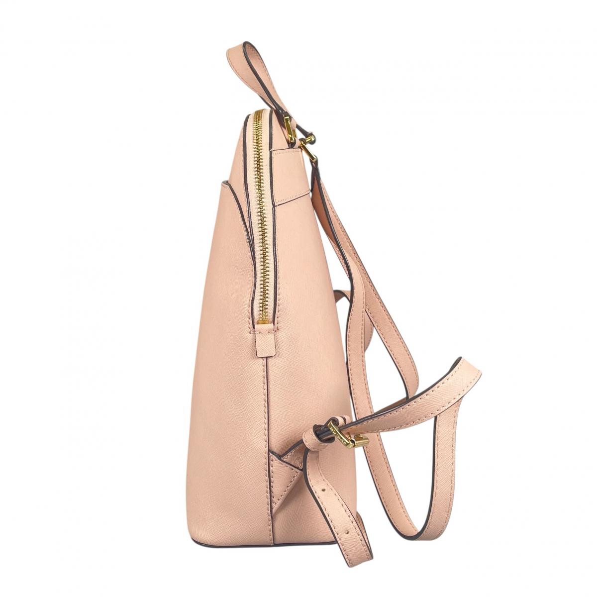 マイケルコース Michael Kors リュック・デイパック
 バックパック サフィアーノ Emmy 牛革 ピンクベージュ 【SS】
 【中古】