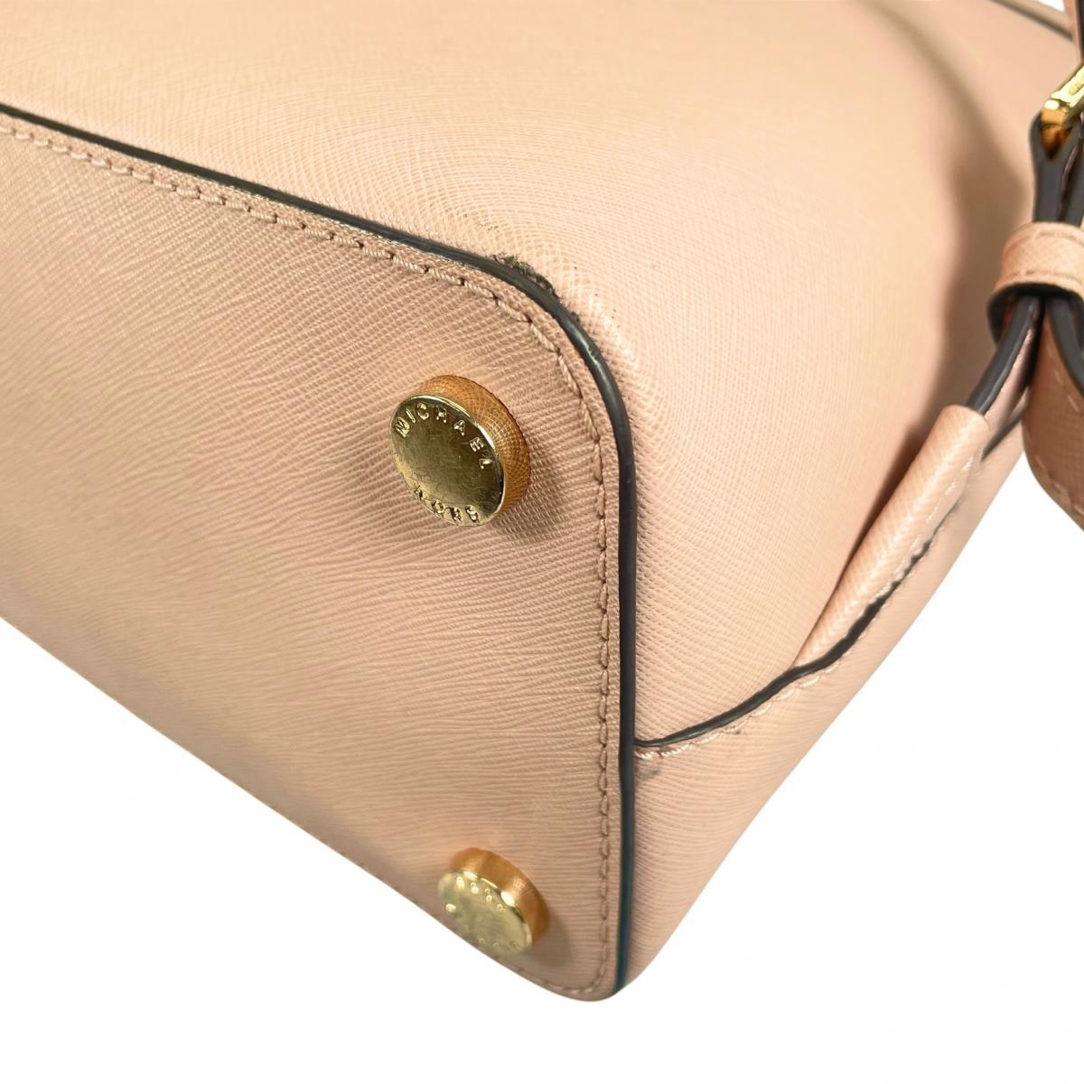 マイケルコース Michael Kors リュック・デイパック
 バックパック サフィアーノ Emmy 牛革 ピンクベージュ 【SS】
 【中古】
