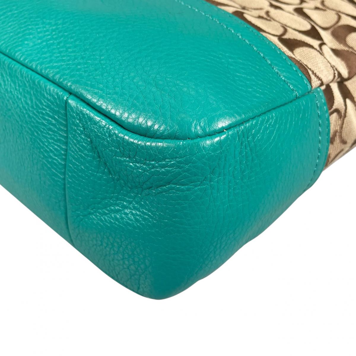 コーチ COACH ハンドバッグ
 2WAYショルダーバッグ ホーボー パーク シグネチャー キャンバス F23279 ベージュ 【SS】
 【中古】