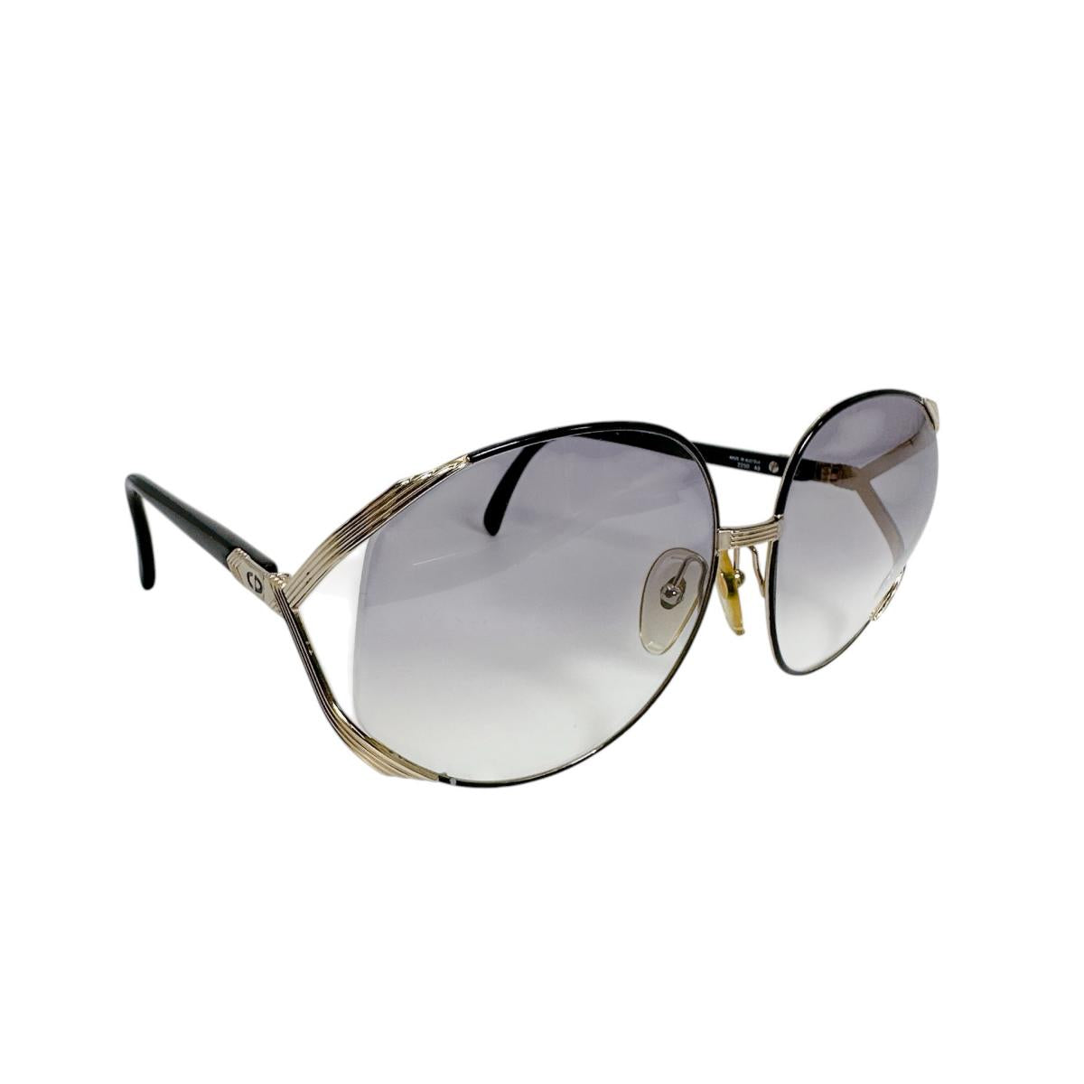 クリスチャンディオール Christian Dior サングラス
 サングラス 49 2250 プラスチック 2250 ブラック×ゴールド 【SS】
 【中古】