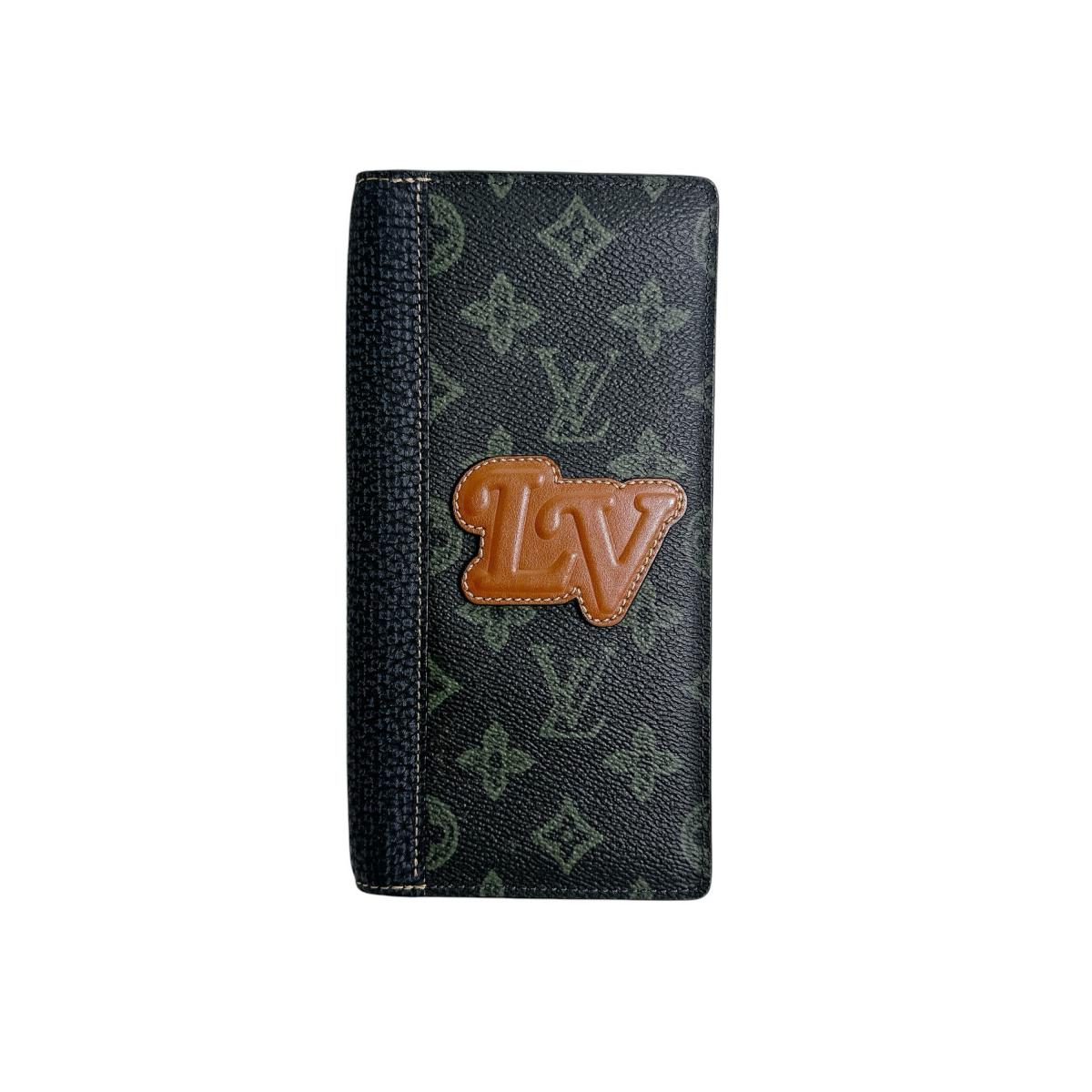 ルイヴィトン LOUIS VUITTON 長財布
 二つ折り長財布 モノグラム ポルトフォイユ・ブラザNM モノグラムキャンバス M81807 ダークグリーン LV
 【SS】
 【中古】