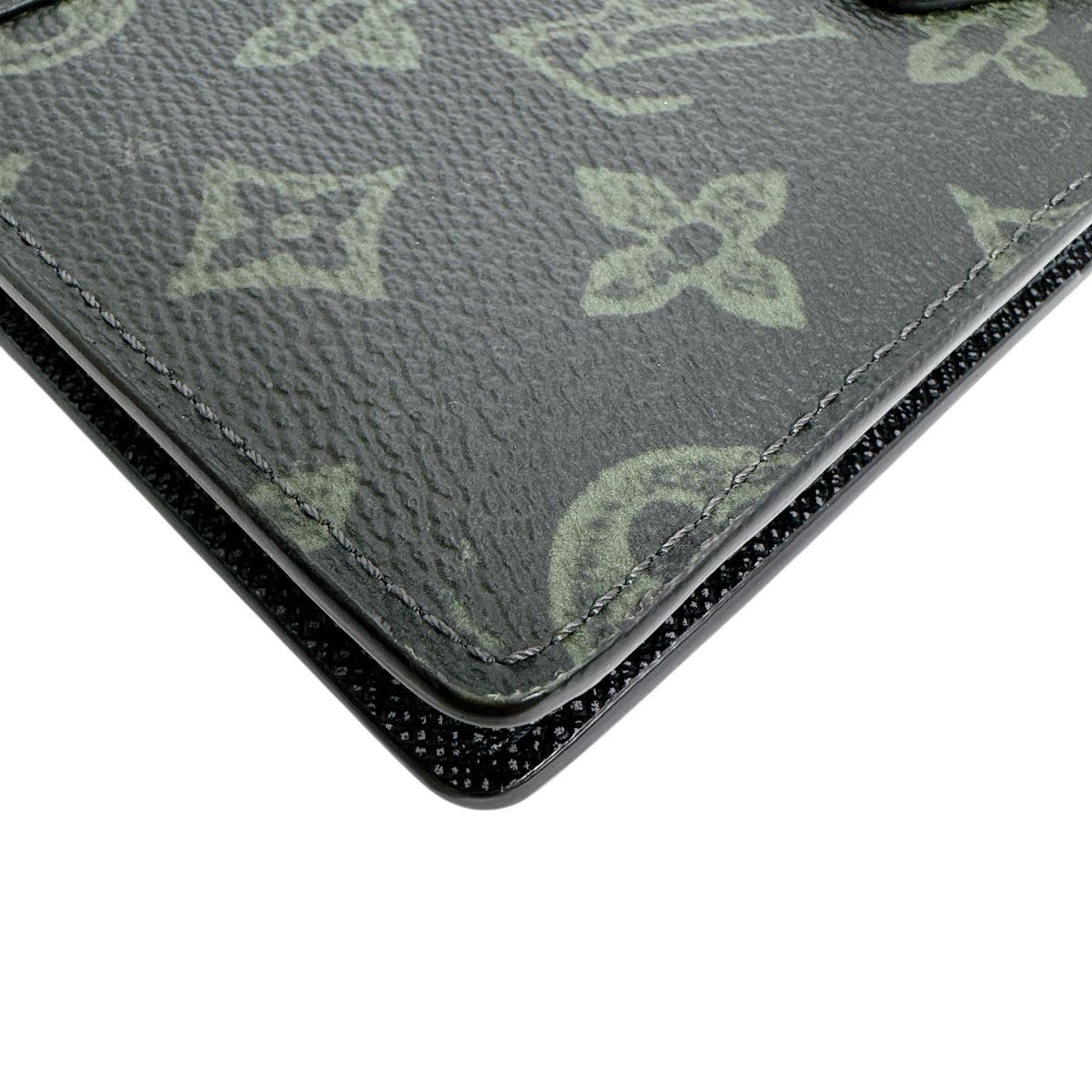 ルイヴィトン LOUIS VUITTON 長財布
 二つ折り長財布 モノグラム ポルトフォイユ・ブラザNM モノグラムキャンバス M81807 ダークグリーン LV
 【SS】
 【中古】