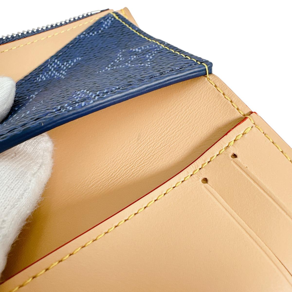 ルイヴィトン LOUIS VUITTON 三つ折り財布
 財布 モノグラム ヴィクターウォレット モノグラムキャンバス M26857 ブルー LV
 【中古】