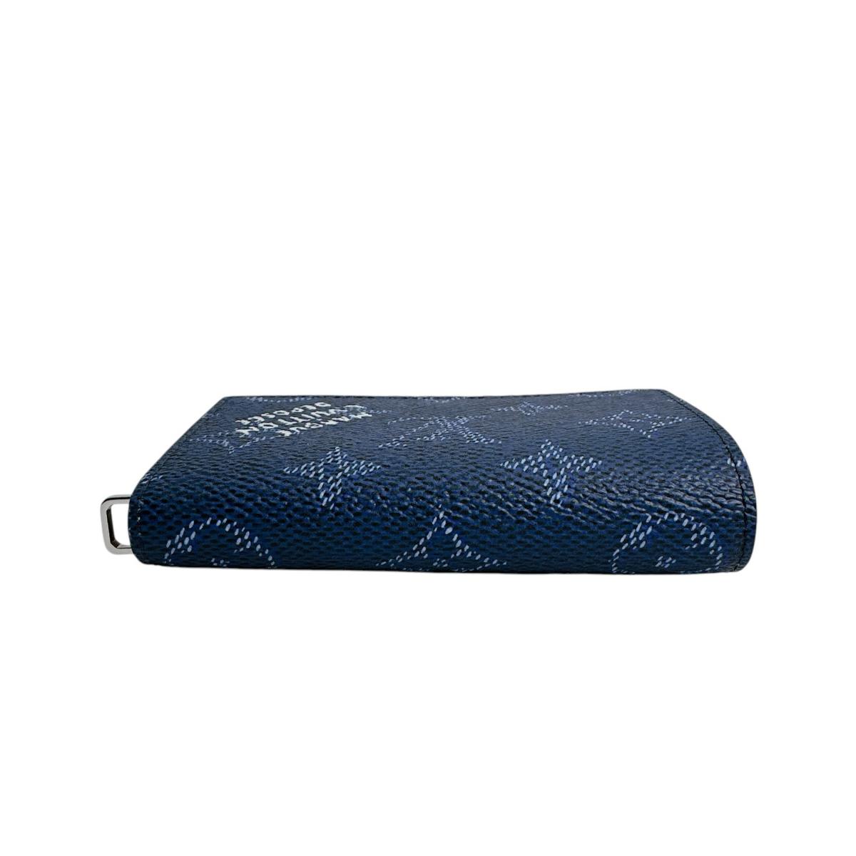 ルイヴィトン LOUIS VUITTON 三つ折り財布
 財布 モノグラム ヴィクターウォレット モノグラムキャンバス M26857 ブルー LV
 【中古】