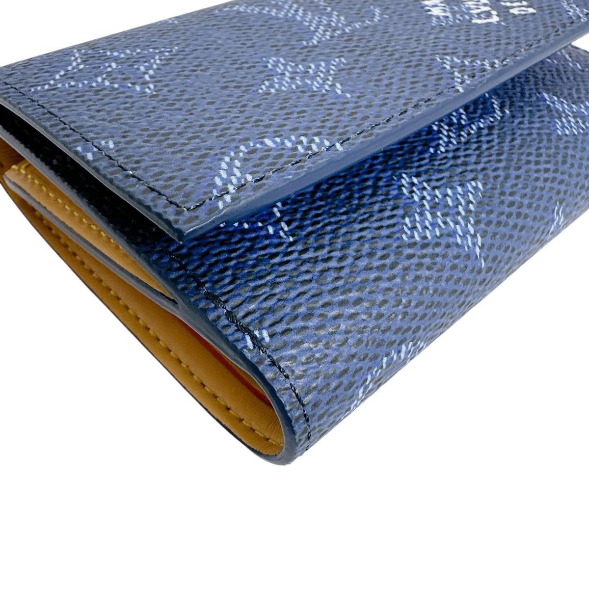 ルイヴィトン LOUIS VUITTON 三つ折り財布
 財布 モノグラム ヴィクターウォレット モノグラムキャンバス M26857 ブルー LV
 【中古】
