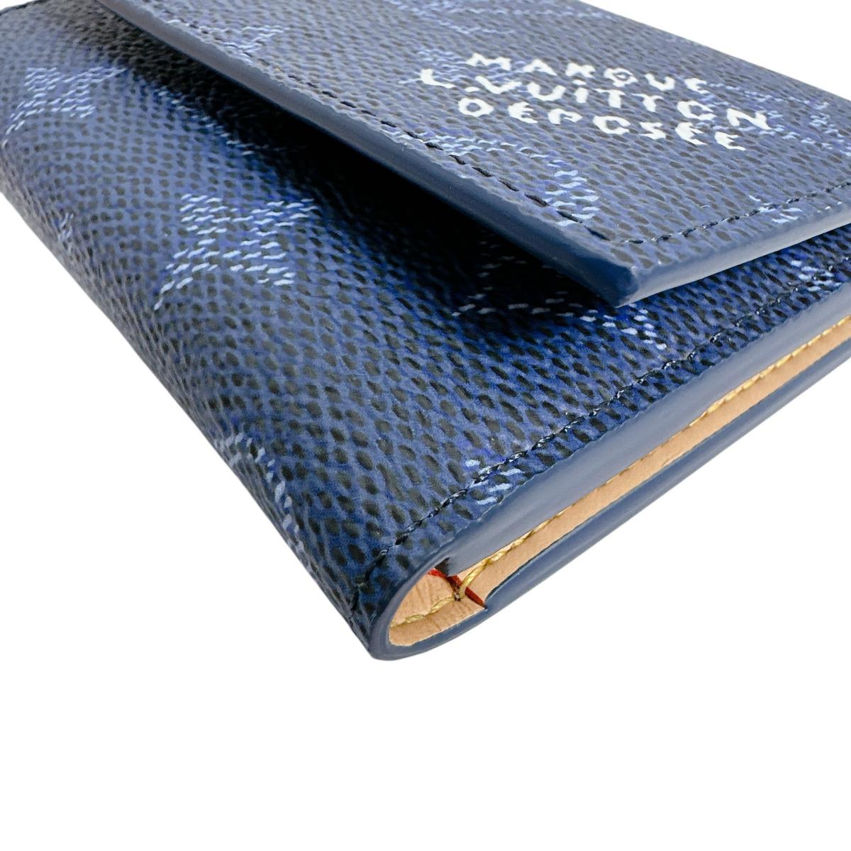 ルイヴィトン LOUIS VUITTON 三つ折り財布
 財布 モノグラム ヴィクターウォレット モノグラムキャンバス M26857 ブルー LV
 【中古】