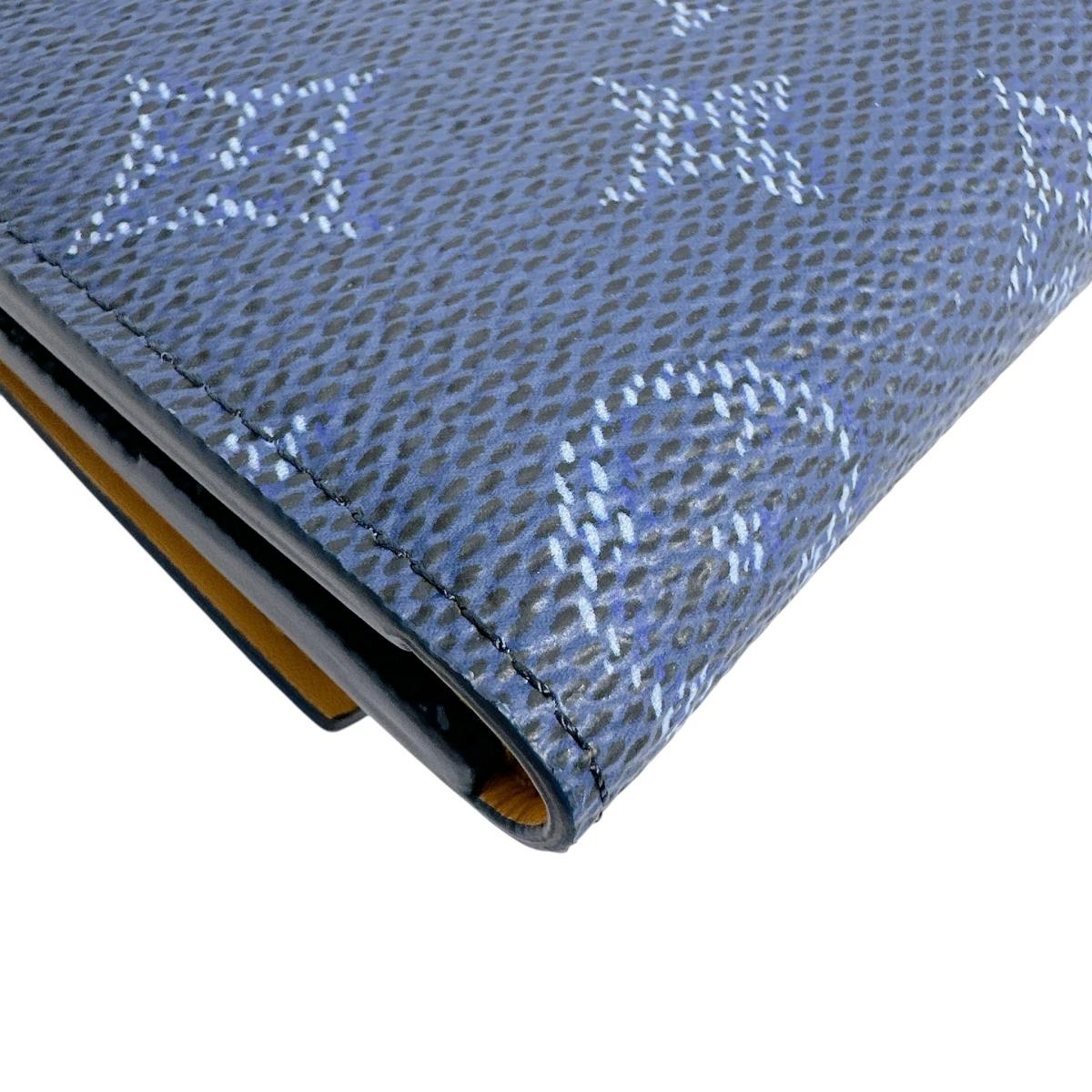 ルイヴィトン LOUIS VUITTON 三つ折り財布
 財布 モノグラム ヴィクターウォレット モノグラムキャンバス M26857 ブルー LV
 【中古】