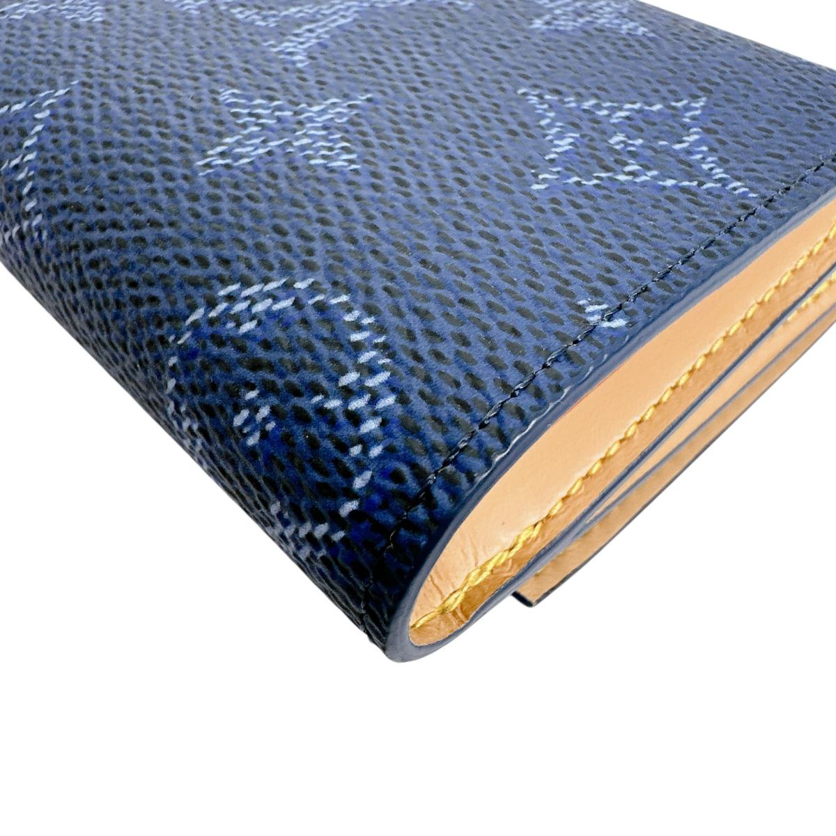 ルイヴィトン LOUIS VUITTON 三つ折り財布
 財布 モノグラム ヴィクターウォレット モノグラムキャンバス M26857 ブルー LV
 【中古】