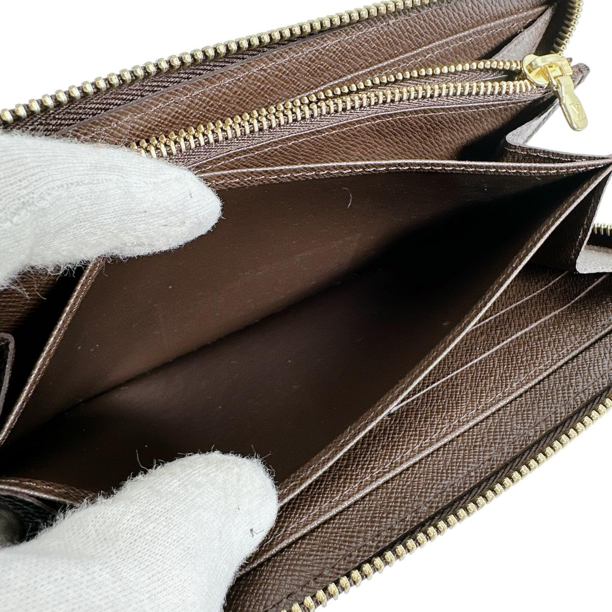 ルイヴィトン LOUIS VUITTON 長財布
 ラウンドファスナー ダミエ ジッピーウォレット ダミエキャンバス N60015 エベヌ LV
 【SS】
 【中古】
