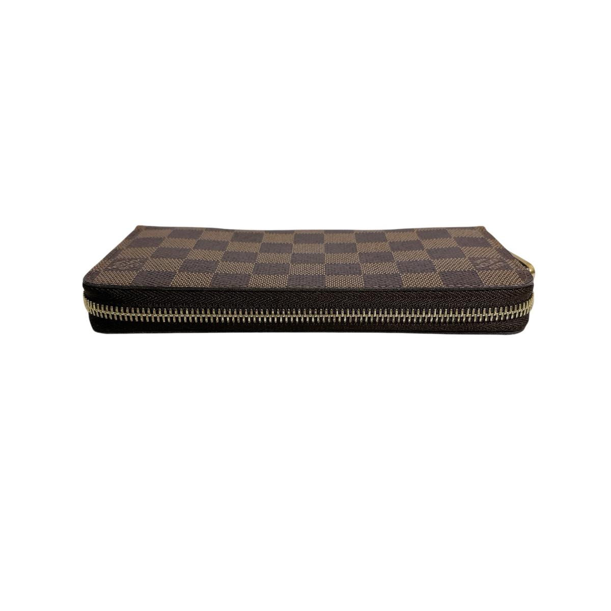ルイヴィトン LOUIS VUITTON 長財布
 ラウンドファスナー ダミエ ジッピーウォレット ダミエキャンバス N60015 エベヌ LV
 【SS】
 【中古】