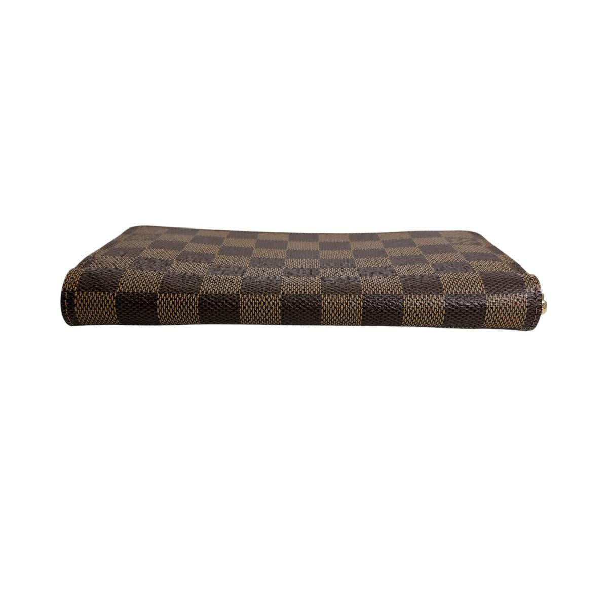 ルイヴィトン LOUIS VUITTON 長財布
 ラウンドファスナー ダミエ ジッピーウォレット ダミエキャンバス N60015 エベヌ LV
 【SS】
 【中古】