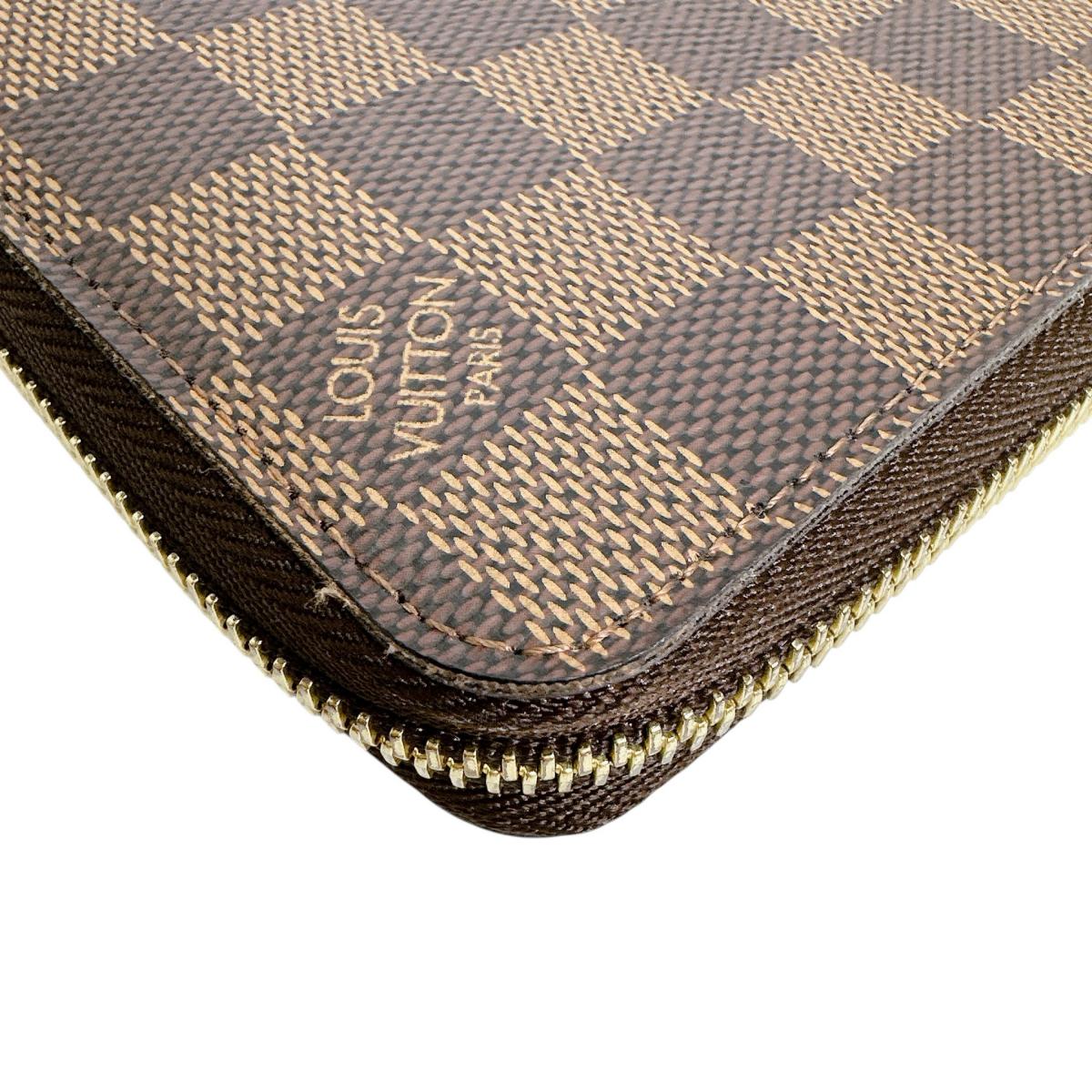 ルイヴィトン LOUIS VUITTON 長財布
 ラウンドファスナー ダミエ ジッピーウォレット ダミエキャンバス N60015 エベヌ LV
 【SS】
 【中古】