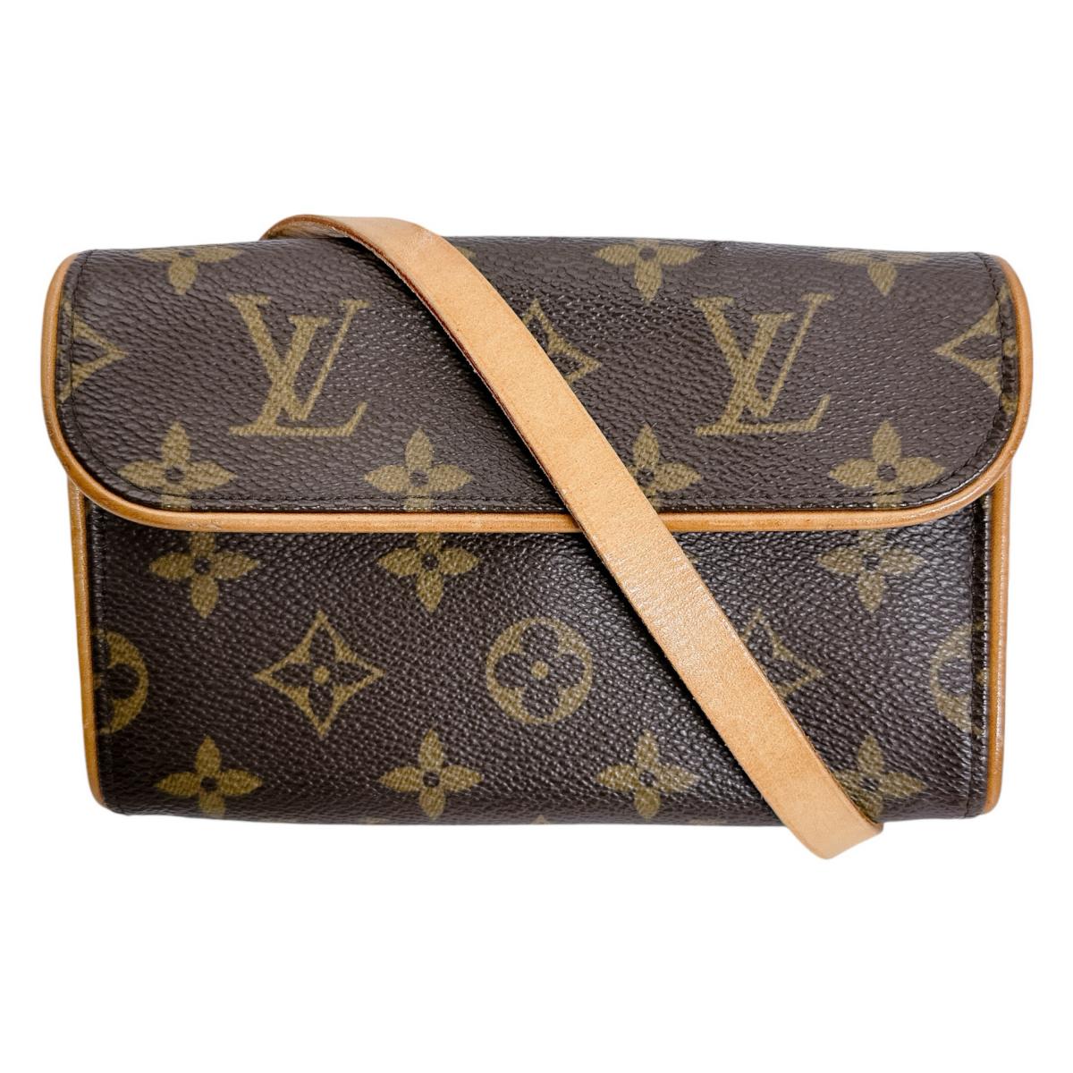 ルイヴィトン LOUIS VUITTON ウエストバッグ
 ポシェット モノグラム フロランティーヌ モノグラムキャンバス M51855 ブラウン LV
 【中古】