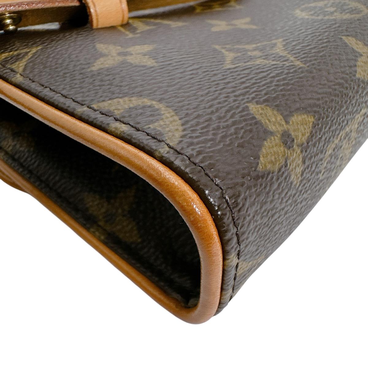 ルイヴィトン LOUIS VUITTON ウエストバッグ
 ポシェット モノグラム フロランティーヌ モノグラムキャンバス M51855 ブラウン LV
 【中古】