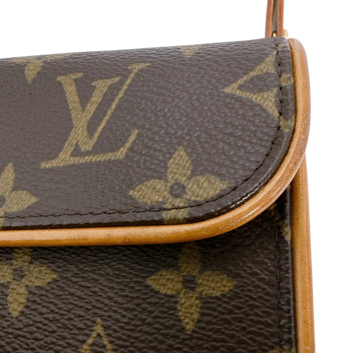 ルイヴィトン LOUIS VUITTON ウエストバッグ
 ポシェット モノグラム フロランティーヌ モノグラムキャンバス M51855 ブラウン LV
 【中古】