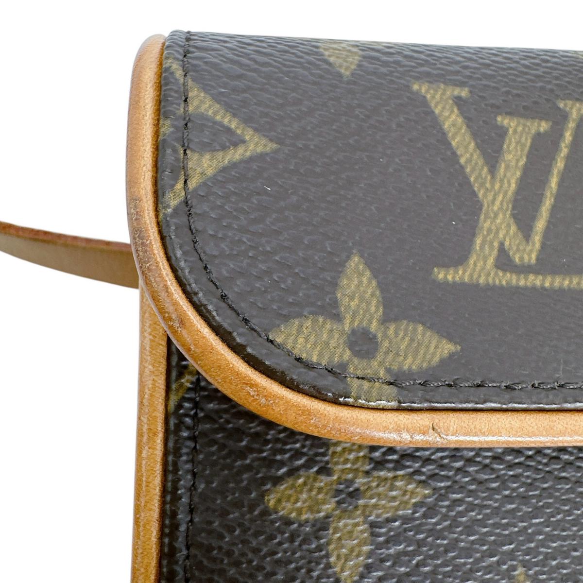 ルイヴィトン LOUIS VUITTON ウエストバッグ
 ポシェット モノグラム フロランティーヌ モノグラムキャンバス M51855 ブラウン LV
 【中古】