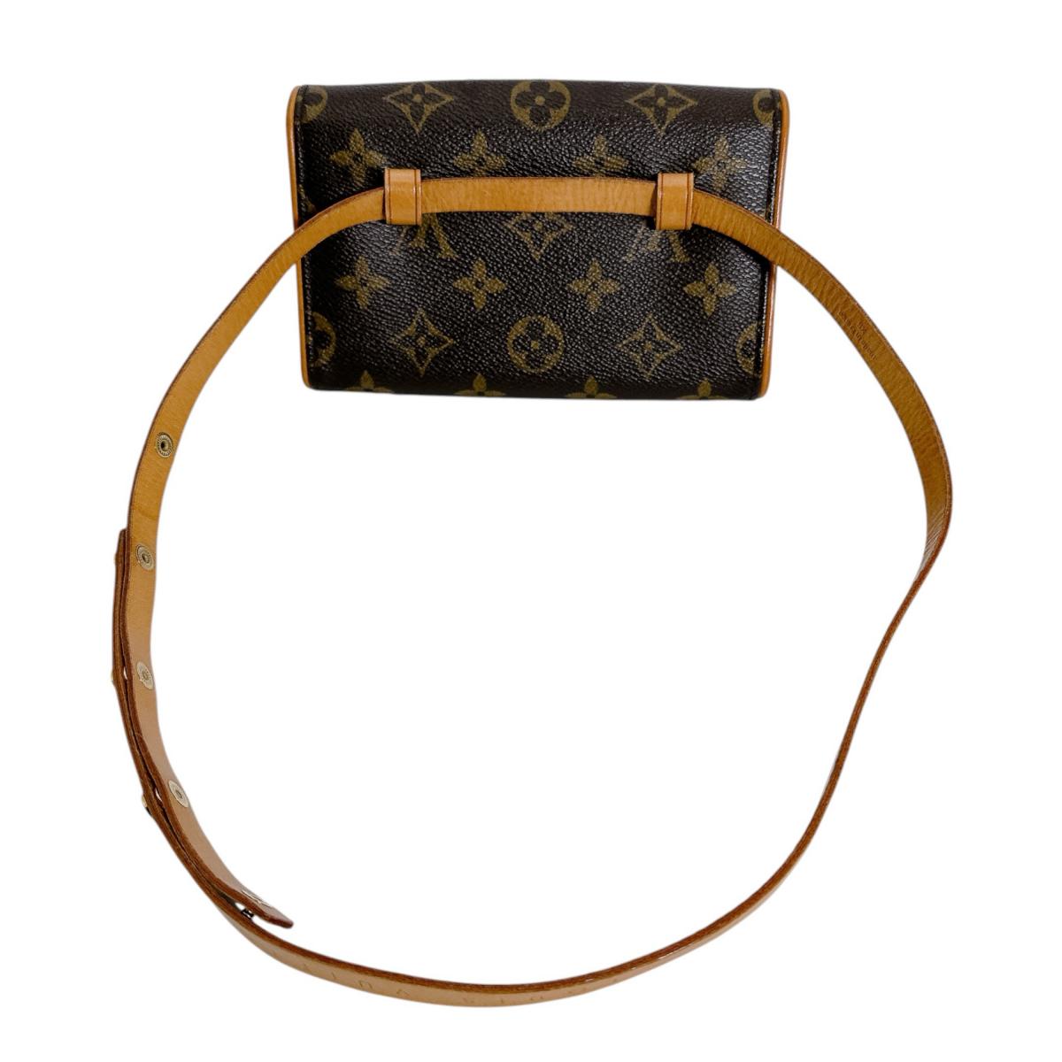 ルイヴィトン LOUIS VUITTON ウエストバッグ
 ポシェット モノグラム フロランティーヌ モノグラムキャンバス M51855 ブラウン LV
 【中古】