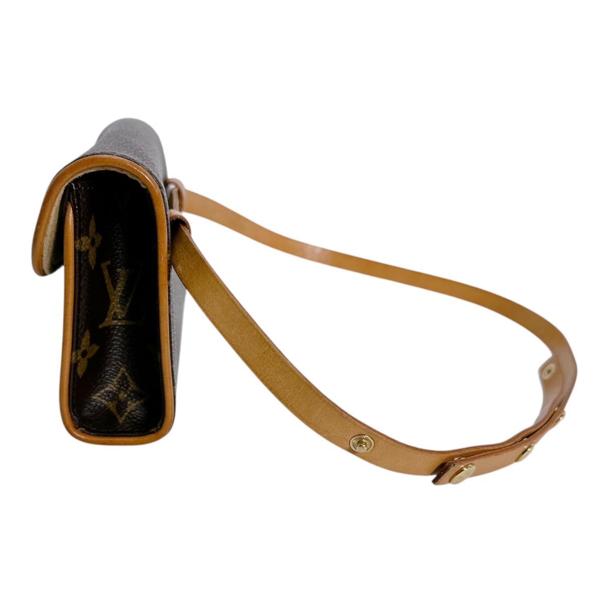 ルイヴィトン LOUIS VUITTON ウエストバッグ
 ポシェット モノグラム フロランティーヌ モノグラムキャンバス M51855 ブラウン LV
 【中古】