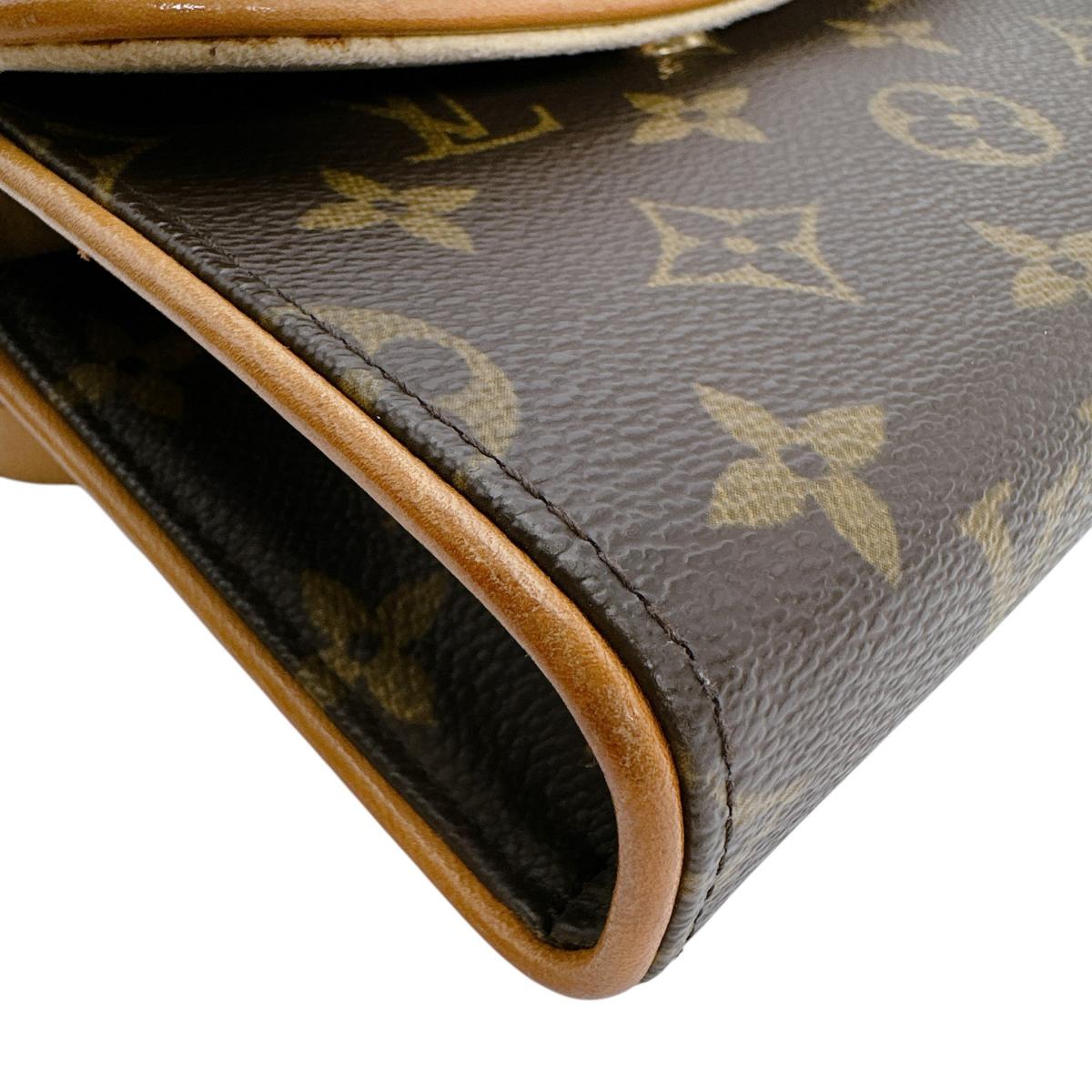 ルイヴィトン LOUIS VUITTON ウエストバッグ
 ポシェット モノグラム フロランティーヌ モノグラムキャンバス M51855 ブラウン LV
 【中古】