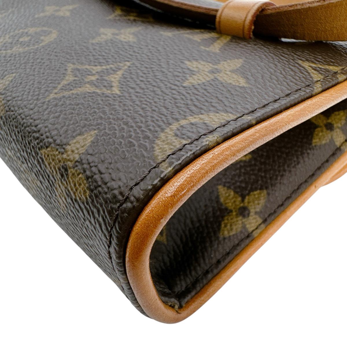 ルイヴィトン LOUIS VUITTON ウエストバッグ
 ポシェット モノグラム フロランティーヌ モノグラムキャンバス M51855 ブラウン LV
 【中古】