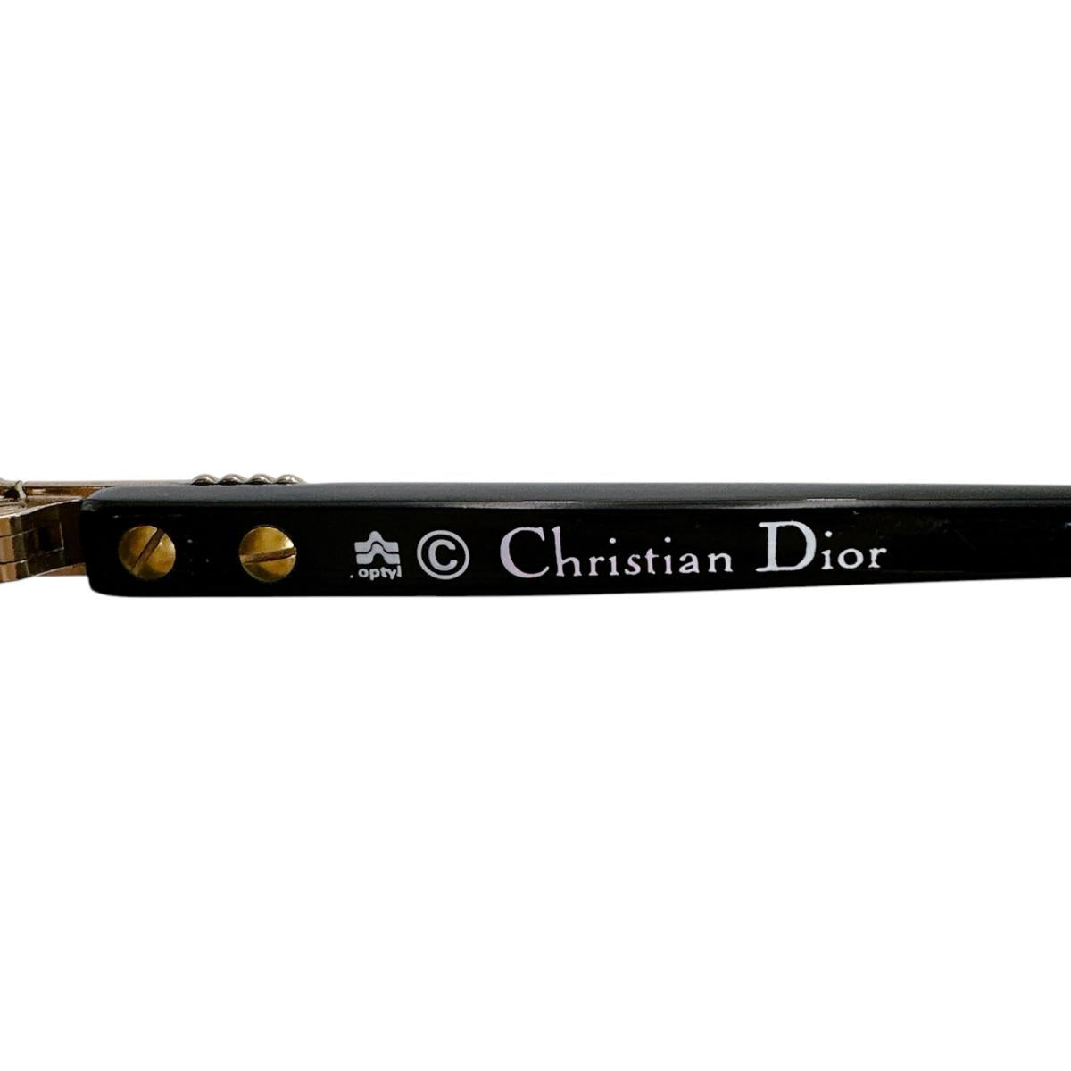 クリスチャンディオール Christian Dior サングラス
 サングラス 63□17 120 2250　48 プラスチック ブラック×ゴールド 【SS】
 【中古】