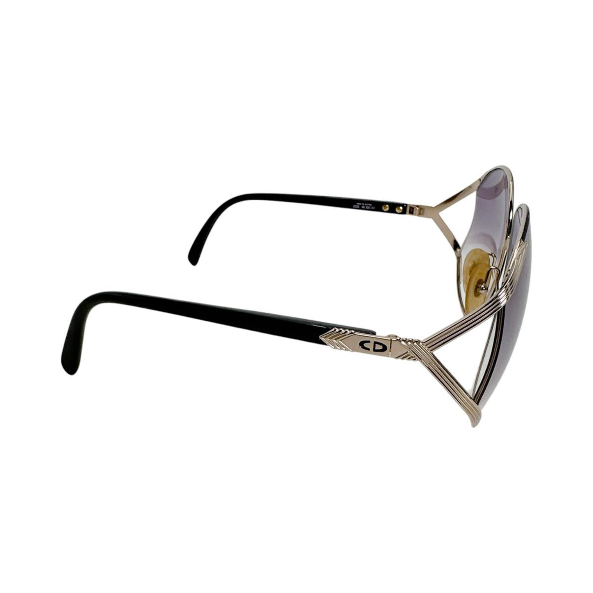 クリスチャンディオール Christian Dior サングラス
 サングラス 63□17 120 2250　48 プラスチック ブラック×ゴールド 【SS】
 【中古】